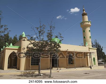 Stock Photography - New mosque; Negash, Tigray region, Ethiopia. Fotosearch