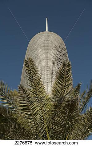 New office building behind date palm; Doha, Qatar View Large Photo Image Stock Photography - New office building behind date palm; Doha, Qatar. Fotosearch