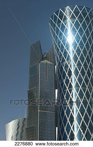 New office buildings, Doha, Qatar. View Large Photo Image Stock Image - New office buildings, Doha, Qatar.. Fotosearch