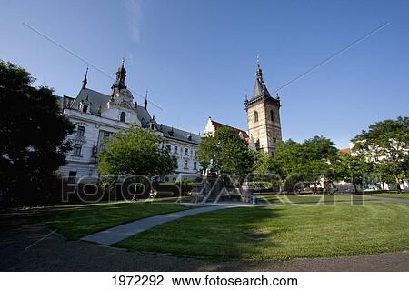 Stock Image - New Town Hall In Charles Square, Prague, Czech Republic. Fotosearch