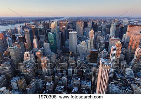 New York, New York City, Dramatic View Of Manhattan Skyline View Large Photo Image Stock Photo - New York, New York City, Dramatic View Of Manhattan Skyline. Fotosearch