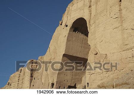 Niche Of The Large Buddha (55 Meters - Destroyed By The Taliban In 2001) In Bamiyan, Bamian Province, Afghanistan View Large Photo Image Stock Photograph - Niche Of The Large Buddha (55 Meters - Destroyed By The Taliban In 2001) In Bamiyan, Bamian Province, Afghanistan. Fotosearch