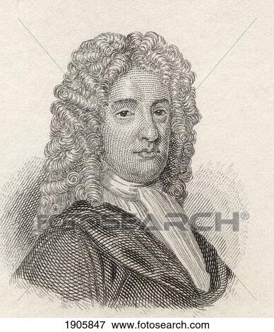 Stock Photo - Nicholas Rowe, 1674 To 1718. English Dramatist, Poet And Miscellaneous Writer, Appointed Poet Laureate In 1715. From Crabb's Historical Dictionary Published 1825.. Fotosearch