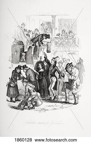 Nicholas Starts For Yorkshire. Illustration From The Charles Dickens Novel Nicholas Nickleby By H. K. Browne Known As Phiz View Large Photo Image Stock Photo - Nicholas Starts For Yorkshire. Illustration From The Charles Dickens Novel Nicholas Nickleby By H. K. Browne Known As Phiz. Fotosearch