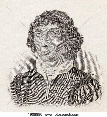 Stock Image - Nicolaus Copernicus, 1473 To 1543. Polish Renaissance Astronomer And Priest. From Crabb's Historical Dictionary Published 1825.. Fotosearch