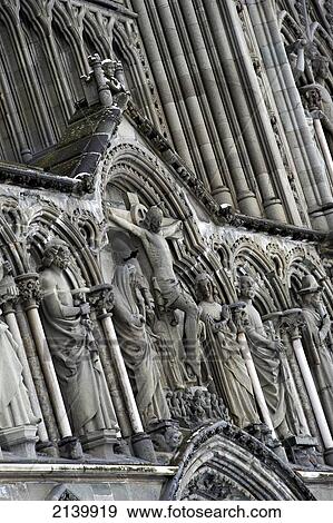 Stock Photo - Nidaros Domkirke Cathedral; Trondheim, Sor-Trondelag, Norway. Fotosearch