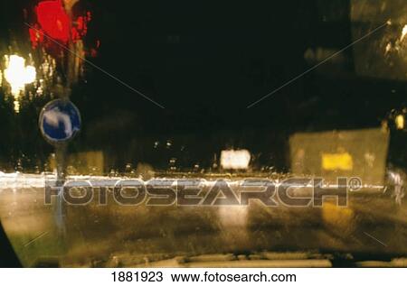 Night Driving In Rain, Blurred Motion View Large Photo Image Stock Image - Night Driving In Rain, Blurred Motion. Fotosearch