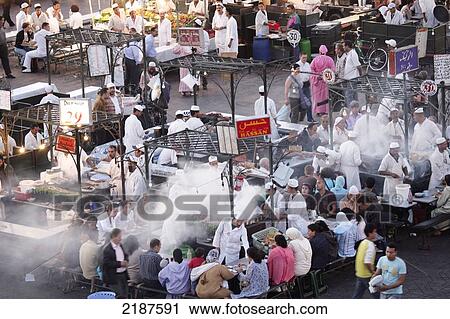 Night Market In Djemaa El-Fna Marrakesh Morocco View Large Photo Image Stock Image - Night Market In Djemaa El-Fna Marrakesh Morocco. Fotosearch