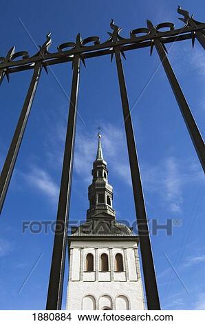 Niguliste Church And Iron Gate View Large Photo Image Picture - Niguliste Church And Iron Gate. Fotosearch