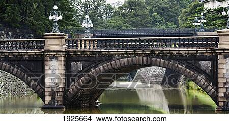 Nijubashi Bridge At Imperial Palace; Tokyo, Japan View Large Photo Image Picture - Nijubashi Bridge At Imperial Palace; Tokyo, Japan. Fotosearch