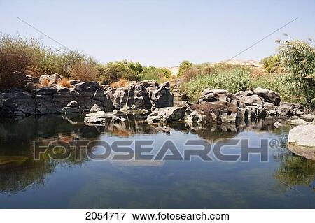 Stock Photo - Nile River In The First Cataract Islands Protected Area Saluga And Ghazal, Aswan, Egypt. Fotosearch