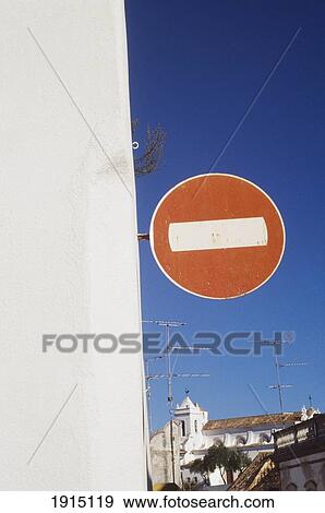 No Entry Road Sign View Large Photo Image Stock Photo - No Entry Road Sign. Fotosearch