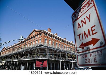 No Stopping Parking Sign Outside French Colonial Building View Large Photo Image Stock Image - No Stopping Parking Sign Outside French Colonial Building. Fotosearch