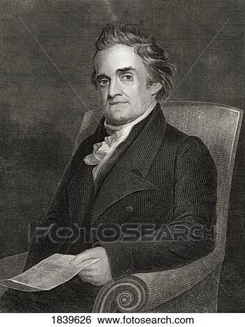 Stock Photograph - Noah Webster 1758 To 1843 American Lexicographer Author And Editor From 19Th Century Engraving By Kellogg After Morse. Fotosearch