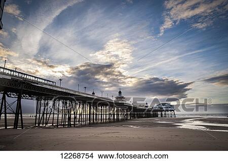 Picture - North Pier; Blackpool, Lancashire, England. Fotosearch