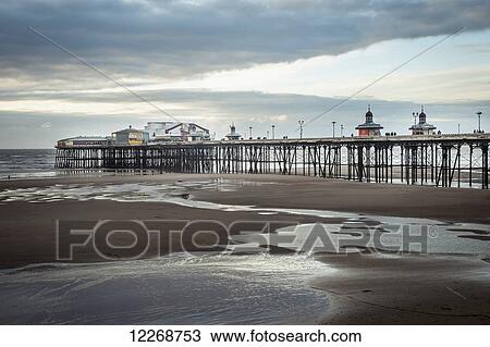 Stock Image - North Pier; Blackpool, Lancashire, England. Fotosearch