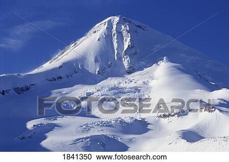 Stock Image - North Side Of Mt Hood In Winter; Oregon, Usa. Fotosearch