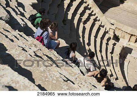 Stock Photography - North Theatre, The Ancient City Of Jerash, Jordan, Middle East. Fotosearch