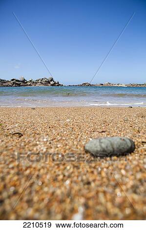 Stock Photo - Northern Brittany shoreline, close to town of Plougrescant on the Cotes D'Armor, France. Fotosearch