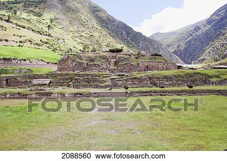 Stock Image - Northern Platform, Chavin De Huantar, Ancash, Peru. Fotosearch