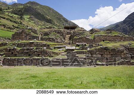 Stock Photo - Northern Platform, Chavin De Huantar, Ancash, Peru. Fotosearch