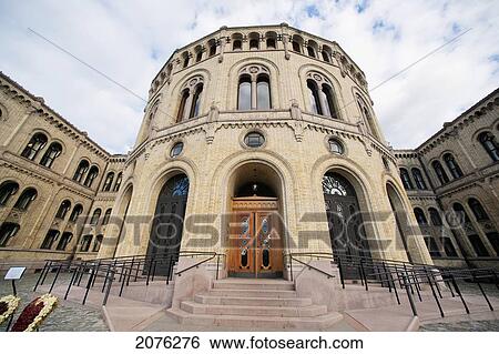 Norwegian Parliament; Oslo Norway View Large Photo Image Stock Photograph - Norwegian Parliament; Oslo Norway. Fotosearch