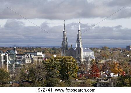 Stock Image - Notre-Dame Cathedral Basilica, Ottawa, Ontario, Canada. Fotosearch