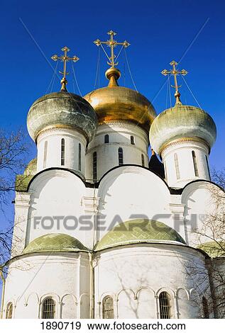 Stock Photo - Novodevichey Convent, Smolensky Cathedral. Fotosearch