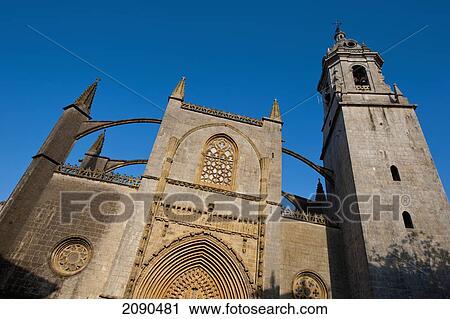 Stock Image - Nuestra Senora De La Asuncion Church, Lekeitio, Basque Country, Spain. Fotosearch
