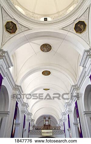 Stock Photograph - Nuestra Senora De Las Mercedes, Antigua, Guatemala, Central America; Ceiling Of Church. Fotosearch