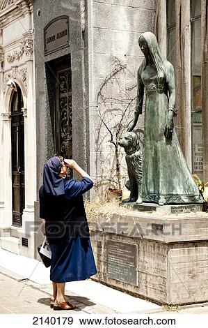 Stock Photo - Nun In Cementerio De Recoleta, Recoleta, Buenos Aires, Argentina. Fotosearch