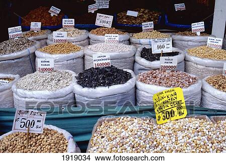 Picture - Nuts And Seeds In Spice Bazaar. Fotosearch