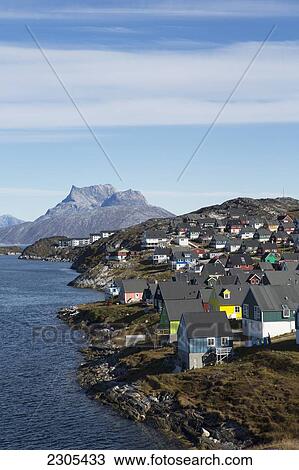 Nuuk; Greenland, View of fjord shoreline View Large Photo Image Stock Image - Nuuk; Greenland, View of fjord shoreline. Fotosearch