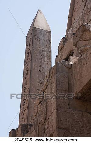 Stock Photography - Obelisk And Entrance Pylon Of The Luxor Temple, Luxor, Qina, Egypt. Fotosearch