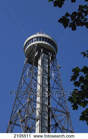 Stock Image - Observation Tower At La Cite De L'energie Tower Theme Park; Trois Rivieres Quebec Canada. Fotosearch
