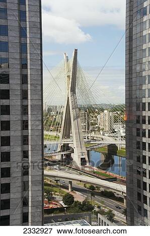 Octavio Frias De Oliveira Bridge, Over The Pinheiros River; Sao Paulo, Brazil View Large Photo Image Stock Photo - Octavio Frias De Oliveira Bridge, Over The Pinheiros River; Sao Paulo, Brazil. Fotosearch