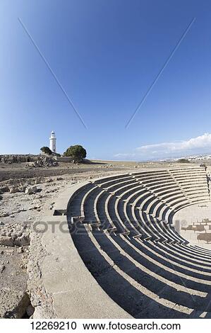 Stock Image - Odeon Amphitheatre; Paphos, Cyprus. Fotosearch