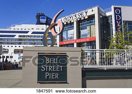 Stock Image - Odyssey Maritime Museum On Pier 66; Seattle, Washington State, Usa. Fotosearch