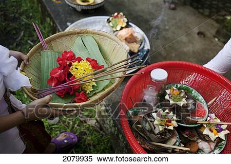 Offerings For Kuningan Festival; Bali Indonesia View Large Photo Image Stock Photography - Offerings For Kuningan Festival; Bali Indonesia. Fotosearch