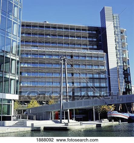 Office Buildings And Footbridge View Large Photo Image Stock Image - Office Buildings And Footbridge. Fotosearch