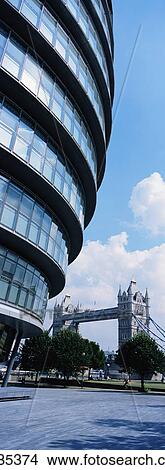 Picture - Offices Of The Greater London Authority Gla Building And Tower Bridge. Fotosearch
