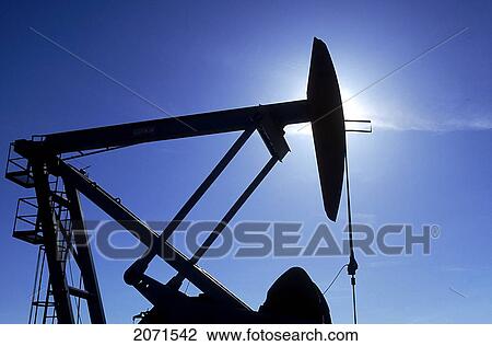 Stock Image - Oilfield Pumpjack, Near Longview, Alberta. Fotosearch
