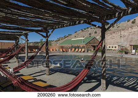 Stock Image - Ojo Caliente Mineral Springs In Northern New Mexico Resort And Spa Near Santa Fe, New Mexico, Usa. Fotosearch