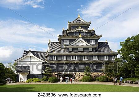 Okayama-Jo Castle in Koraku-en Gardens; Okayama, Okayama Prefecture, Japan View Large Photo Image Stock Photograph - Okayama-Jo Castle in Koraku-en Gardens; Okayama, Okayama Prefecture, Japan. Fotosearch