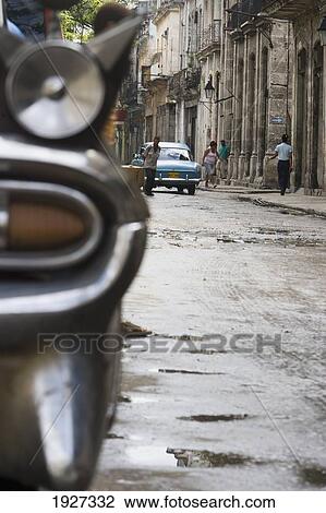 Old American Car Parked In Street View Large Photo Image Stock Image - Old American Car Parked In Street. Fotosearch