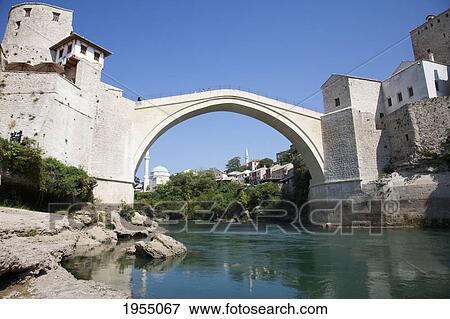 Old Bridge (Stari Most) Over The Neretva River, Mostar, Herzegovina-Neretva, Bosnia And Herzegovina View Large Photo Image Stock Photo - Old Bridge (Stari Most) Over The Neretva River, Mostar, Herzegovina-Neretva, Bosnia And Herzegovina. Fotosearch