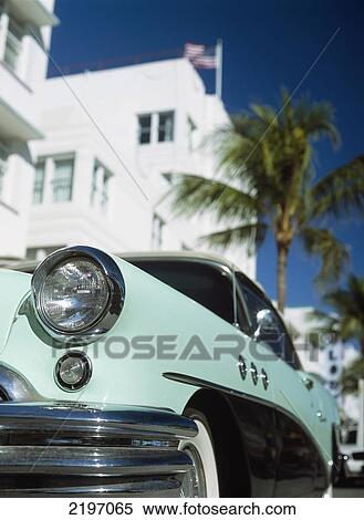 Old Buick Parked Outside Art Deco Buildings On Ocean Drive, South Beach, Miami, Florida, Usa. View Large Photo Image Stock Photography - Old Buick Parked Outside Art Deco Buildings On Ocean Drive, South Beach, Miami, Florida, Usa.. Fotosearch