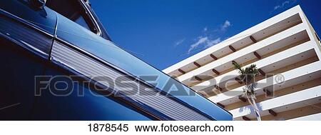 Old Car And Modern Building View Large Photo Image Stock Photography - Old Car And Modern Building. Fotosearch