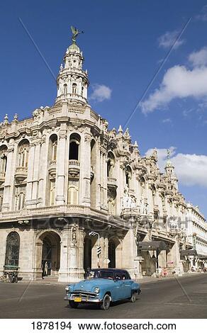 Old Car Driving Past Gran Teatro De La Habana View Large Photo Image Picture - Old Car Driving Past Gran Teatro De La Habana. Fotosearch