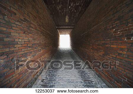 Stock Photo - Old city tunnel; Montreal, Quebec, Canada. Fotosearch
